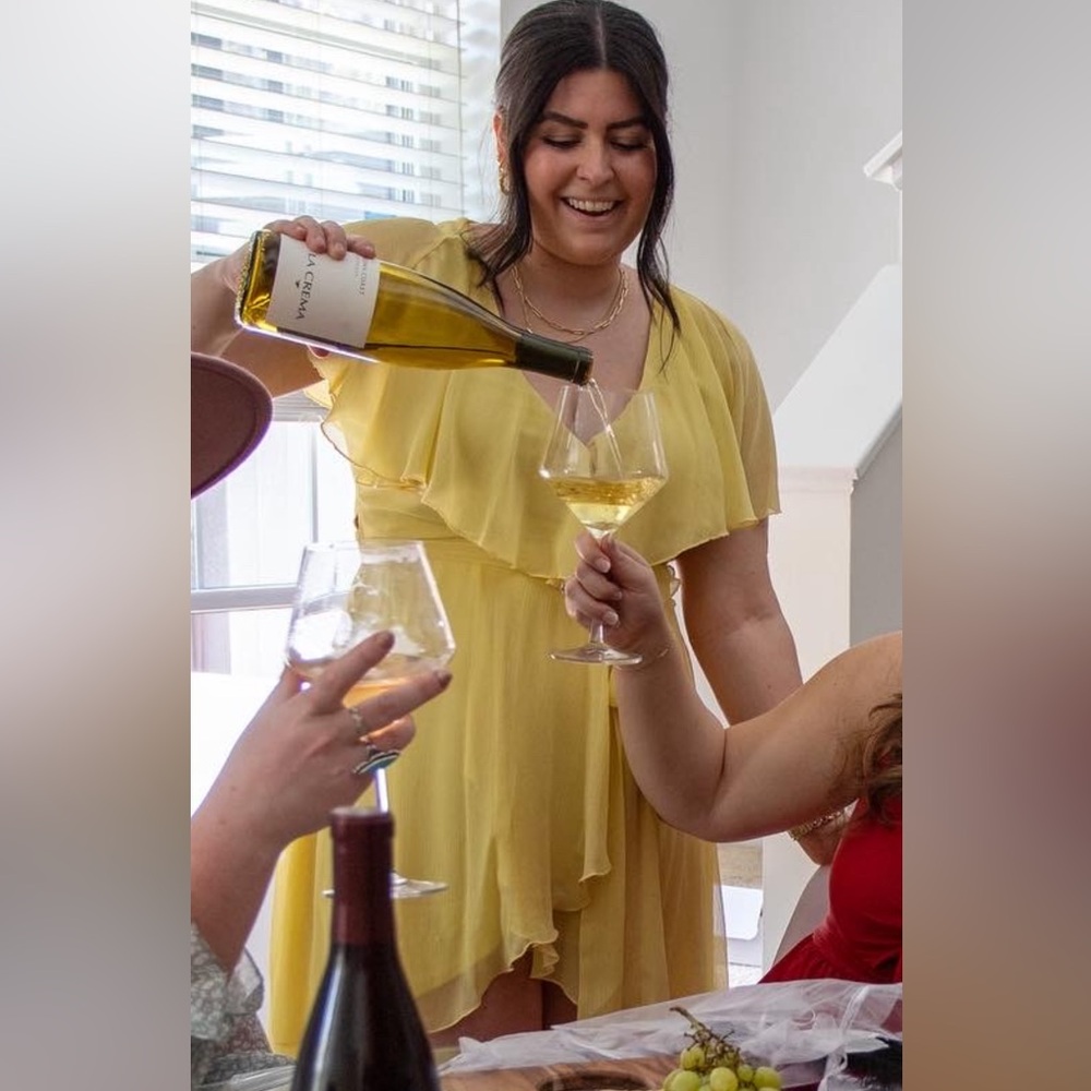 Yellow mini dress